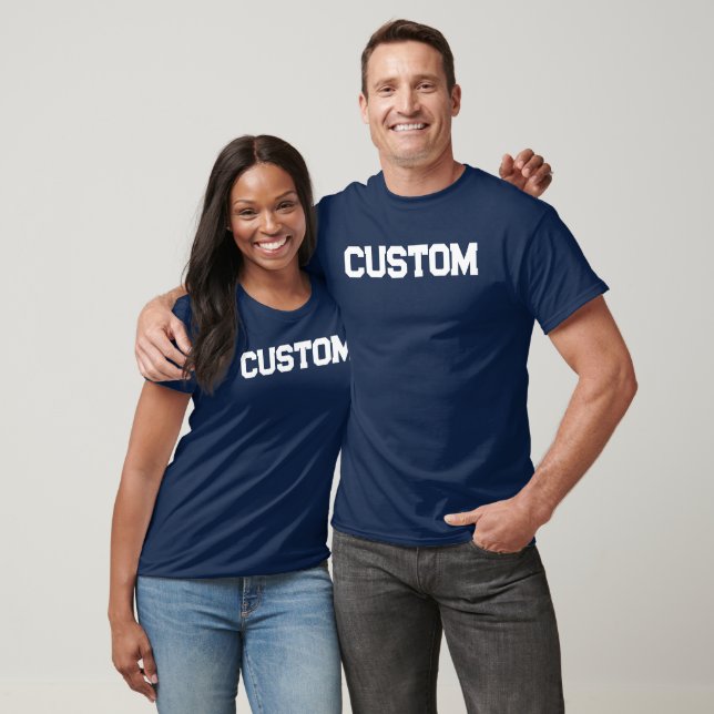 Navy & White CUSTOM T - Shirt (Unisex)