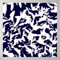 Navy & White-Farbmuster-Design aus Pflanze