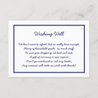 Navy White Frame wünscht eine Karte