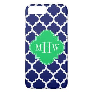 Navy White Marokkaner #5 Emerald 3 Initial Monogra Case-Mate iPhone Hülle