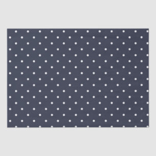Navy White Polka Dots Seidenpapier