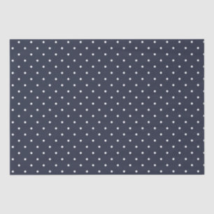 Navy White Polka Dots Seidenpapier