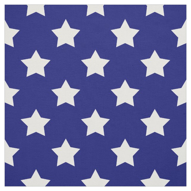 Navy White Stars Muster Decorative Textil Stoff (Muster)