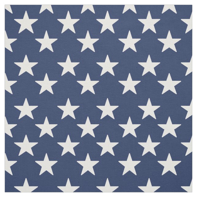 Navy White Stars Stoff (Muster)