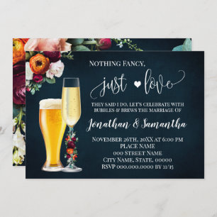Navy Wine Extravagant Just Liebe Hochzeit einladen Save The Date