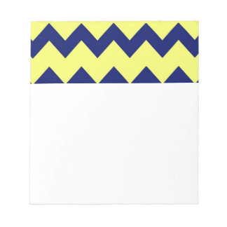Navy Yellow Chevrons Notepad Notizblock