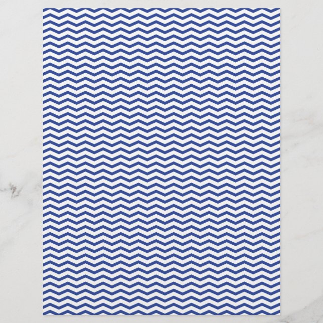 Navy Zickzack/Zig Zag Scrapbook Paper (Vorderseite)