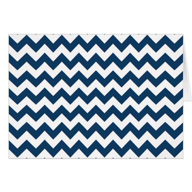 Navy Zigzag, Zickzack, Marine, geometrisches Muste (Vorderseite (Horizontal))