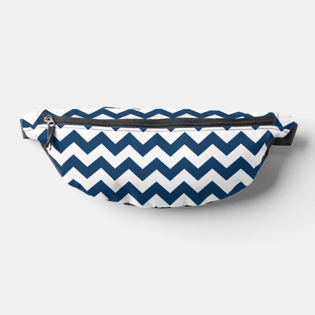 Navy Zigzag, Zickzack, Marine, geometrisches Muste Bauchtasche (Ablage )