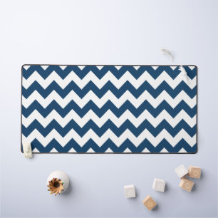Navy Zigzag, Zickzack, Marine, geometrisches Muste Schreibtischunterlage