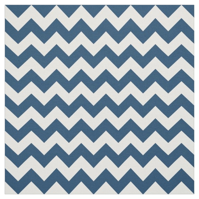 Navy Zigzag, Zickzack, Marine, geometrisches Muste Stoff (Muster)