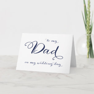 Navy zu meinem Vater auf meiner Hochzeitstagskarte Karte