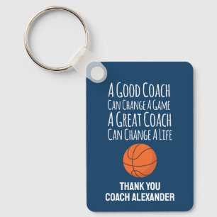Navyblau Danke Basketballtrainer Schlüsselanhänger