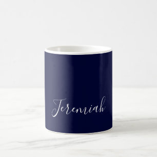 Navyblau Farbe schlichte moderne eigene Name Kalli Kaffeetasse