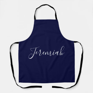 Navyblau Farbe schlichte moderne eigene Name Kalli Schürze