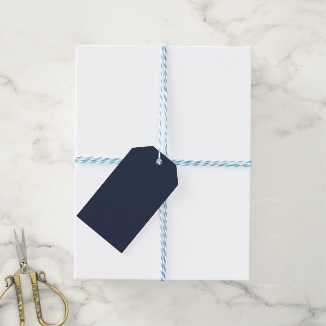 Navyblau Geschenkanhänger (Mit Garn)