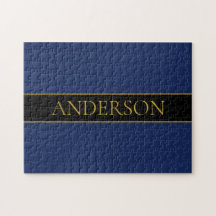 Navyblau & Gold Name Nachname oder Firma