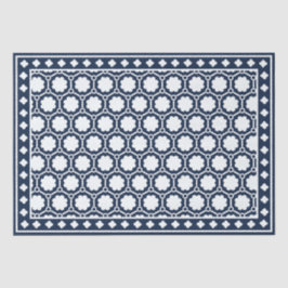 Navyblau moderne Knochenintarsien-Dekupierpapier Seidenpapier