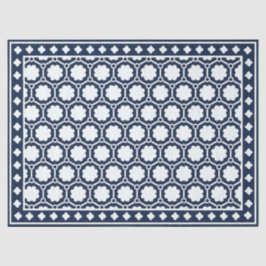 Navyblau moderne Knochenintarsien-Dekupierpapier Seidenpapier