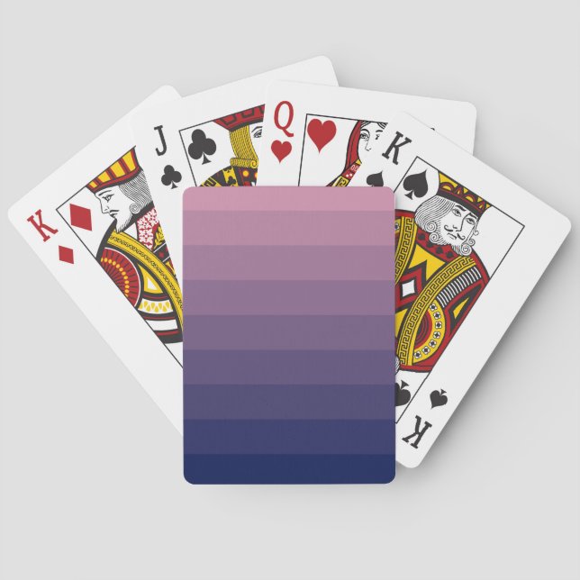 Navyblau- und Mauve-Gradient Spielkarten (Rückseite)