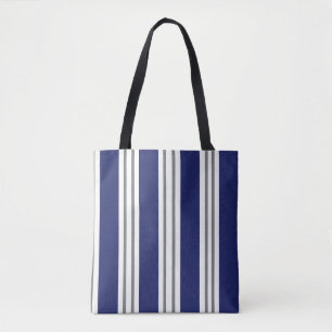 Navyblau und Weiße Küstenstreifen