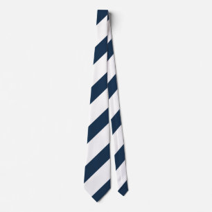 Navyblau-weiße Streifen Krawatte