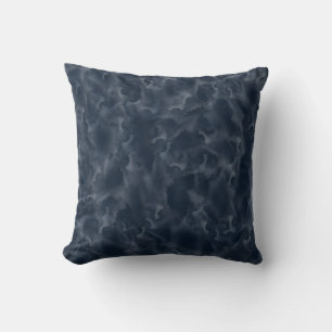 Navyblaue abstrakte Wasserfarb-Flecken Elegant Chi Kissen
