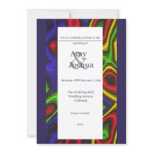 Navyblaue Ankara-Hochzeitseinladung