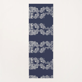 Navyblaue beruhigende Yogamatte mit Muster