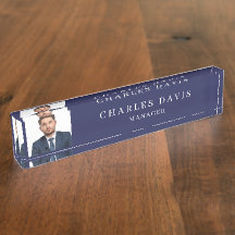 Navyblaue Foto Büro