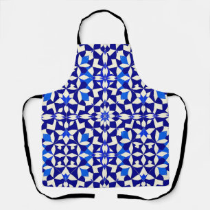 Navyblaue geometrische Blumengestaltung Schürze