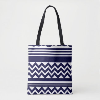 Navyblaue geometrische Muster-Tasche