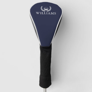 Navyblaue Golfbälle mit individuellem Namen und Kr Golf Headcover