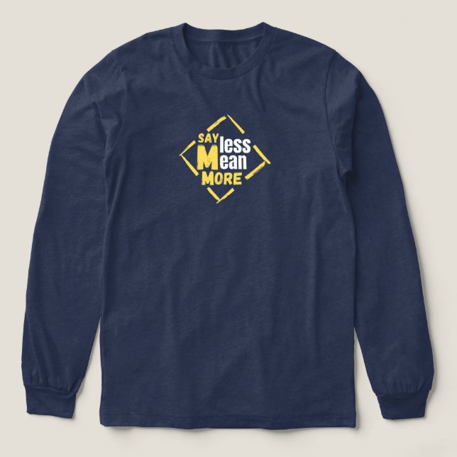 Navyblaue Langarm-T-Shirts   Tri-Blend Shirt (Design Vorderseite)