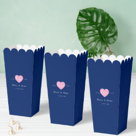 Navyblaue Liebes-Text mit herzförmigem, stilvollem Geschenkschachtel