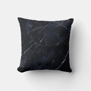 Navyblaue Marmor: Steinstruktur. Kissen