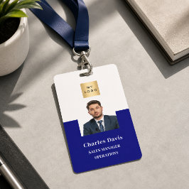 Navyblaue Mitarbeiter-Foto-ID Unternehmenssicherhe Ausweis