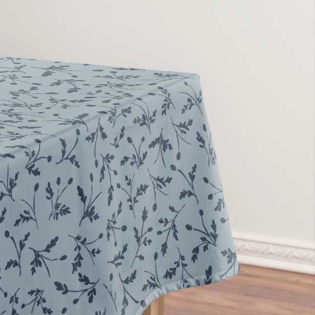 Navyblaue moderne Farmhouse-Daisy-Buds-Muster Tischdecke (Beispiel)