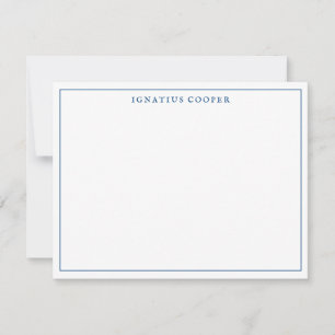 Navyblaue moderne vintage formale elegante Umrandu Mitteilungskarte