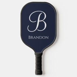 Navyblaue personalisierte Namen und Initialen Pickleball Schläger