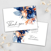 Navyblaue Terrakotta-Blumen Elegante Hochzeit
