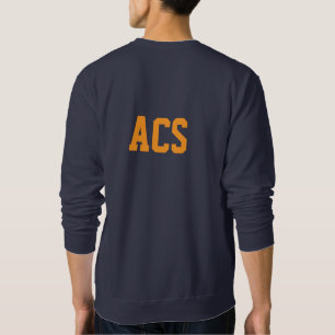 Navyblaue und orangefarbene Schulfarben und -buchs Sweatshirt