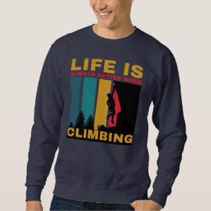 Navyblaue Vintage-Retro-Kletter-Camping-Camper Sweatshirt
