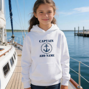 Navyblauer Bootsanker mit Seil & Name/Rang Hoodie
