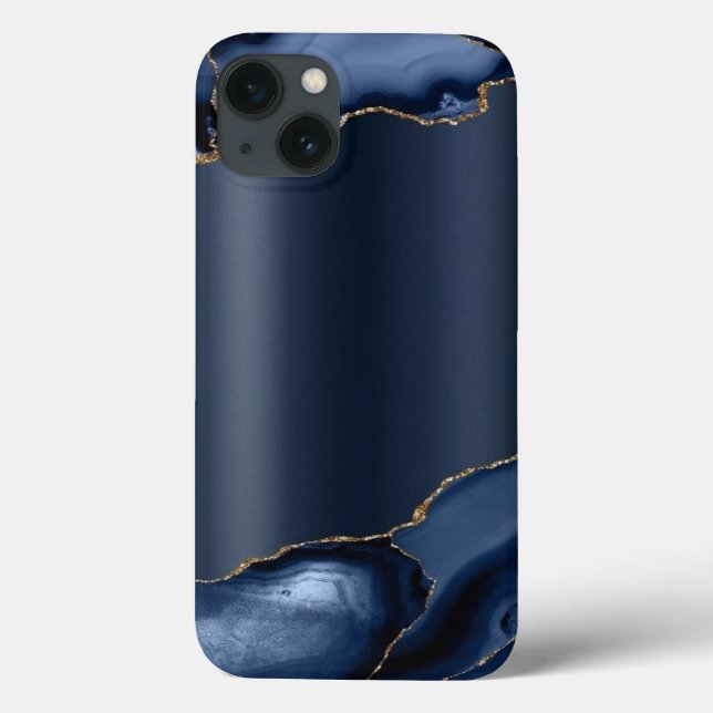 Navyblaues abstraktes Case-Mate iPhone Case (Rückseite)