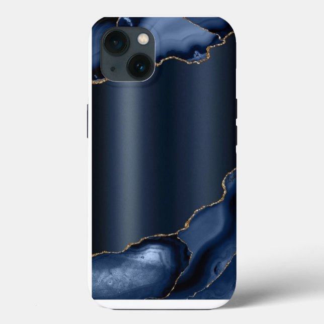 Navyblaues abstraktes Case-Mate iPhone Case (Rückseite)