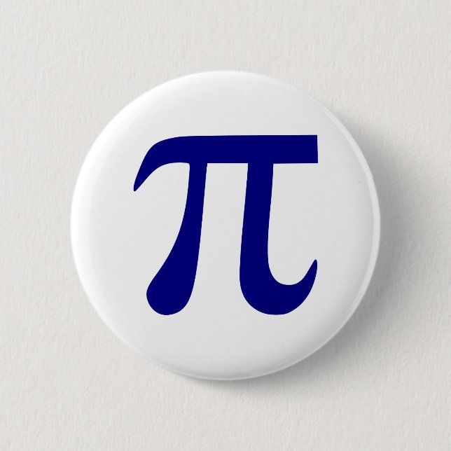 Navyblaues Pi-Symbol Button (Vorderseite)