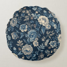 Navyblaues vintage-blumiges botanisches Muster
