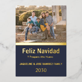 NavyFeliz Navidad Spanisches Foto Folien Feiertagskarte