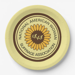 NAWSA Commorative historisches Suffragette-Button Pappteller